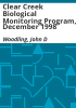 Clear_Creek_biological_monitoring_program__December_1998