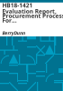 HB18-1421_evaluation_report__procurement_process_for_major_information_technology_projects