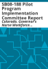 SB08-188_Pilot_Program_Implementation_Committee_report