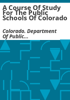 A_course_of_study_for_the_public_schools_of_Colorado