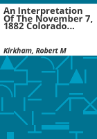 An_interpretation_of_the_November_7__1882_Colorado_earthquake