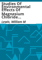 Studies_of_environmental_effects_of_magnesium_chloride_deicer_in_Colorado