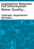 Legislative_request_for_information_Water_Quality_Control_Division_2010-2011