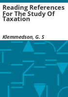 Reading_references_for_the_study_of_taxation