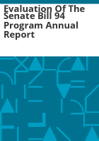 Evaluation_of_the_Senate_Bill_94_Program_annual_report