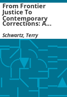 From_frontier_justice_to_contemporary_corrections