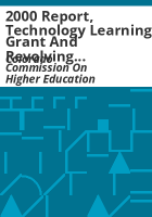 2000_report__Technology_Learning_Grant_and_Revolving_Loan_Program
