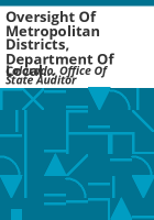 Oversight_of_metropolitan_districts__Department_of_Local_Affairs_performance_audit