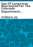 Use_of_long-term_warranties_for_the_Colorado_Department_of_Transportation_pilot_projects