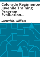 Colorado_Regimented_Juvenile_Training_Program_evaluation_report