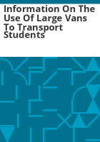 Information_on_the_use_of_large_vans_to_transport_students