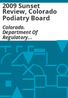 2009_sunset_review__Colorado_Podiatry_Board