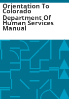 Orientation_to_Colorado_Department_of_Human_Services_manual